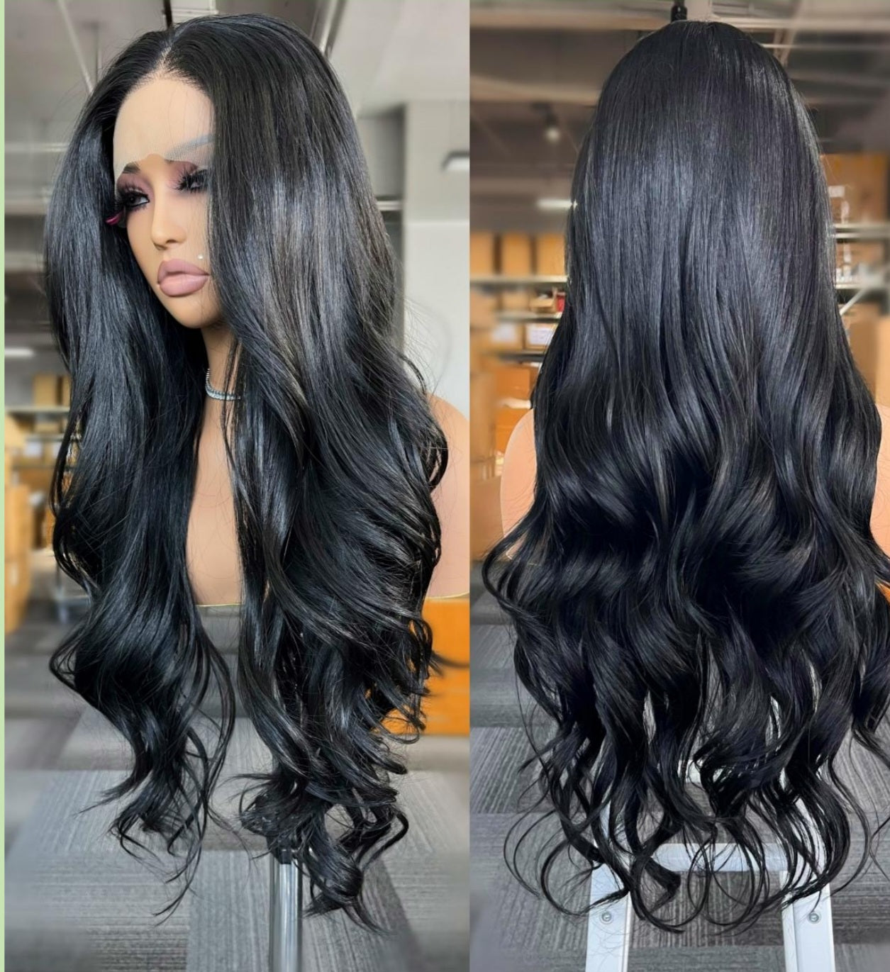 Black Wavy Synthetic Wig